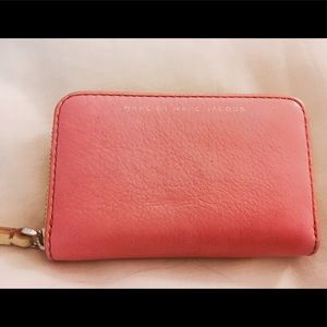 Marc by Marc Jacobs pink and green zip up wallet
